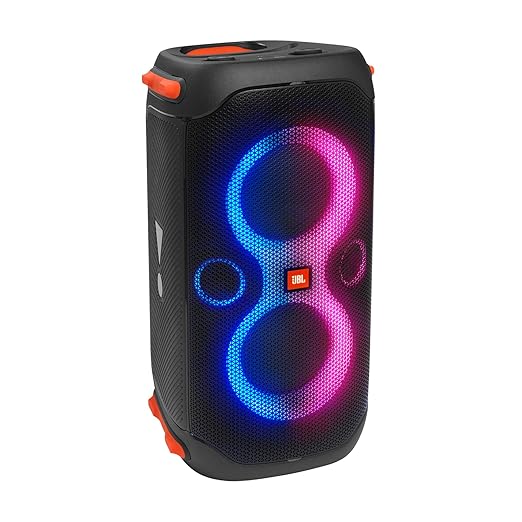 JBL Partybox 110 | Wireless Bluetooth Party Speaker| 160W Monstrous Pro Sound| Dynamic Light Show| Upto 12Hrs Playtime | Built-in Powerbank | Guitar & Mic support PartyBox App (Black)