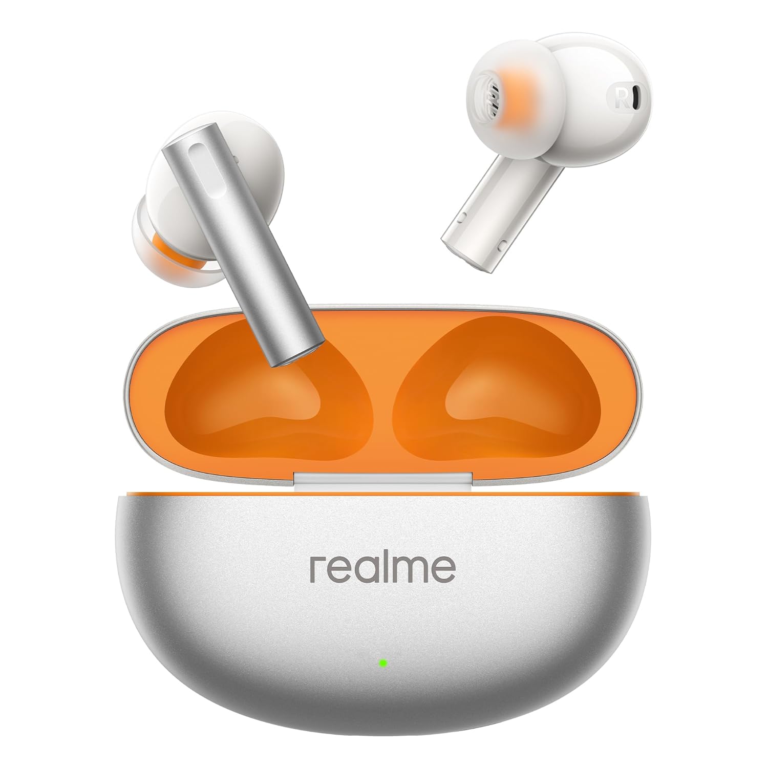 realme Buds Air 6 TWS in Ear Earbuds with 12.4 Mm Deep Bass Driver, 40 Hours Play Time, Fast Charge,50 Db ANC,Lhdc 5.0, 55 Ms Low Latency, Ip55 Dust &... Colour:Flame Silver