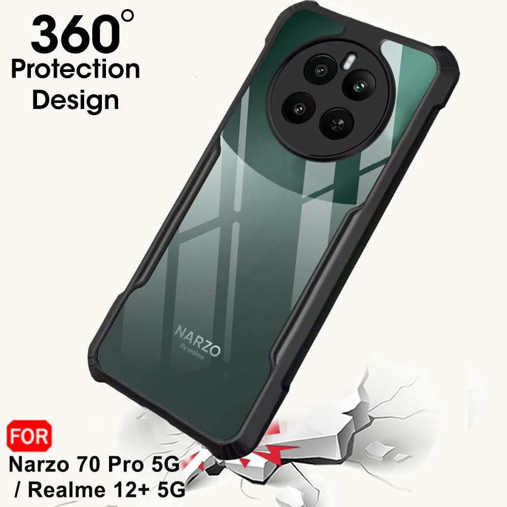 Realme 12 Plus 5G / Realme P1 5G / Narzo 70 5G / Narzo 70 Pro 5G Back Cover Case | 360 Degree Protection | Shock Proof Design |...