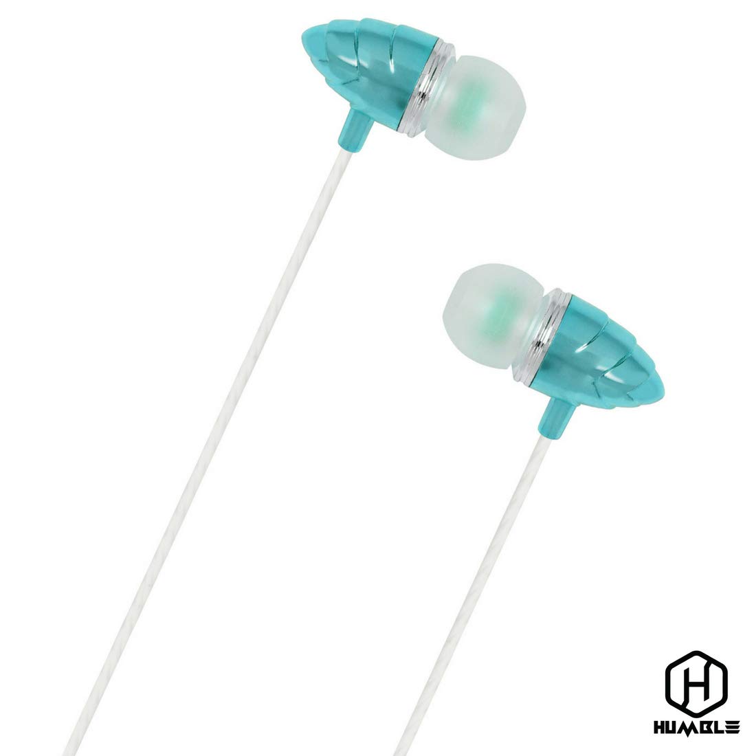 HUMBLE Bullet Series in-Ear Earbud Earphones Dynamic Crystal Clear ● Sound ● Ergonomic Comfort-Fit ● Blue